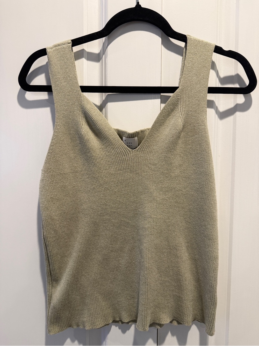 a new day Knit Tank Top in Sage Green